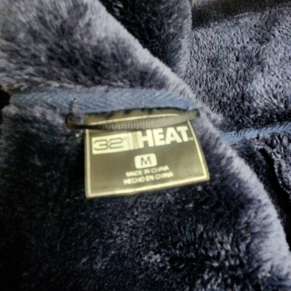 32 Degree Heat Women's Plush Faux Fur Full Zip Jacket, Navy Super Soft Sz Med - Picture 3 of 16